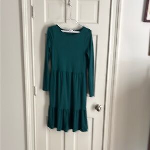 Teal Long Sleeve Women's Dress
